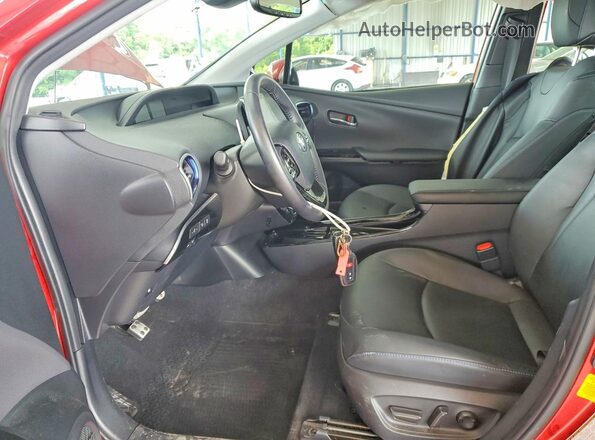 JTDKAMFUXN3184845 2022 TOYOTA PRIUS Красный Вид салона спереди
