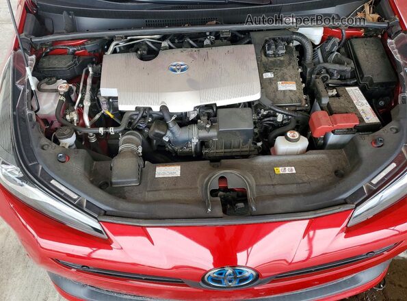 JTDKAMFUXN3184845 2022 TOYOTA PRIUS Красный Вид задней части салона