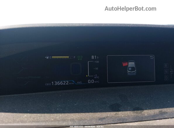JTDKARFP0H3025831 2017 TOYOTA PRIUS PRIME Blue Rear seats view