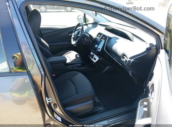 JTDKARFP0J3103255 2018 TOYOTA PRIUS PRIME Gray Вид салону спереду