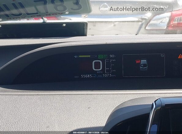 JTDKARFP2L3131433 2020 TOYOTA PRIUS PRIME Белый Вид задних сидений