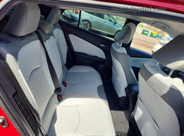 JTDKARFP4L3133281 2020 TOYOTA PRIUS Red უკანა სავარძლების ხედი
