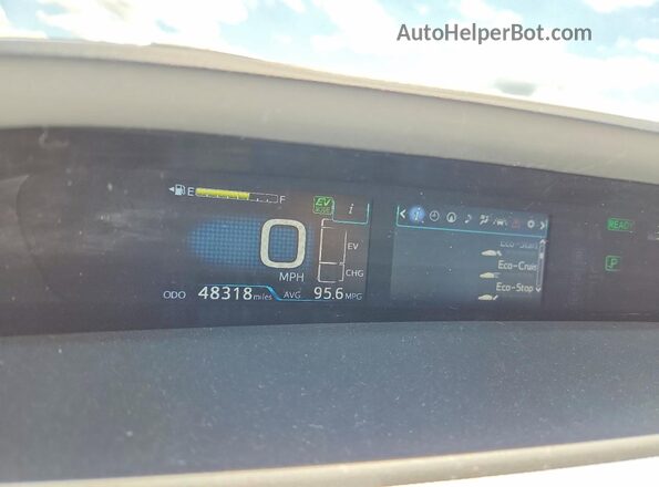 JTDKARFP4L3138237 2020 TOYOTA PRIUS White Սարքավորումների վահանակի տեսք