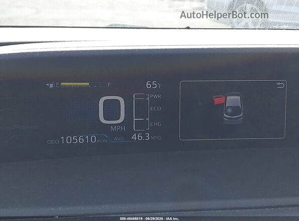 JTDKARFPXJ3081197 2018 TOYOTA PRIUS PRIME Gray Widok tylnych siedzeń