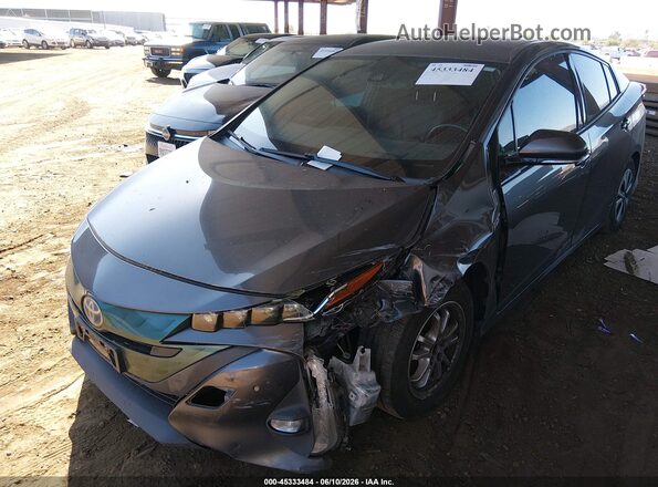 JTDKARFPXJ3098596 2018 TOYOTA PRIUS PRIME Gray Front view