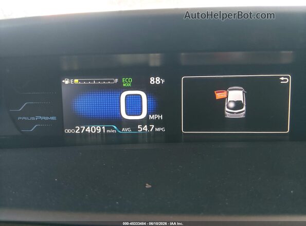 JTDKARFPXJ3098596 2018 TOYOTA PRIUS PRIME Gray 