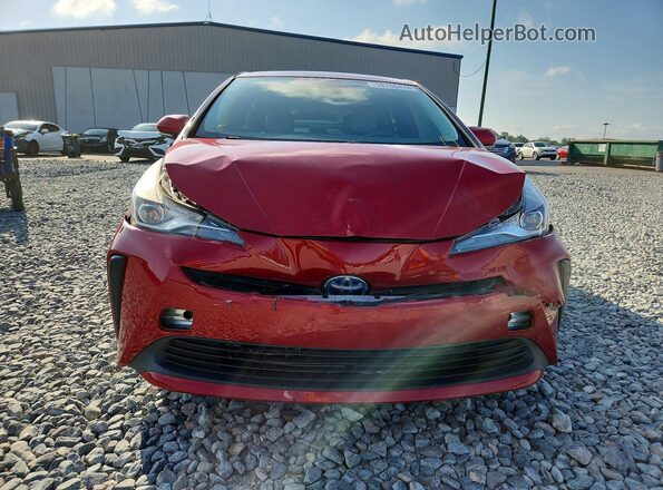 JTDKARFU0K3089879 2019 TOYOTA PRIUS Red Դիմացի տեսք