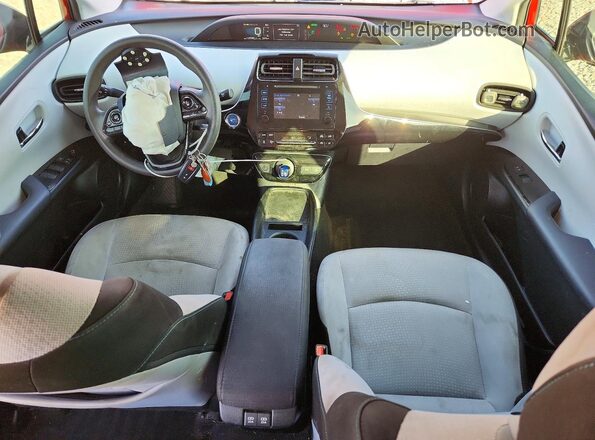 JTDKARFU0K3089879 2019 TOYOTA PRIUS Red Առջևի վահանակի տեսք