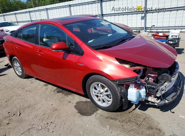 JTDKARFU2G3518513 2016 TOYOTA PRIUS Red წინა მარჯვენა