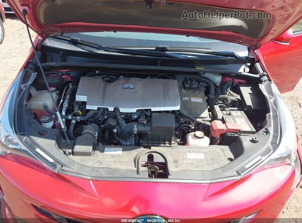 JTDKARFU2G3519208 2016 TOYOTA PRIUS Красный Вид сзади