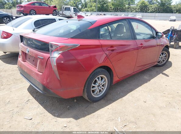 JTDKARFU3H3528047 2017 TOYOTA PRIUS Red Tył prawy