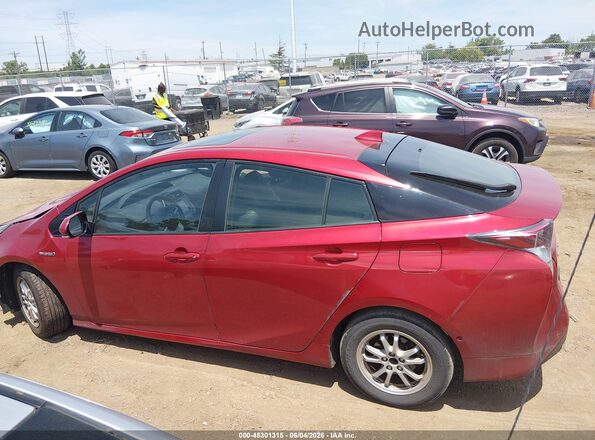 JTDKARFU3H3528047 2017 TOYOTA PRIUS Red 