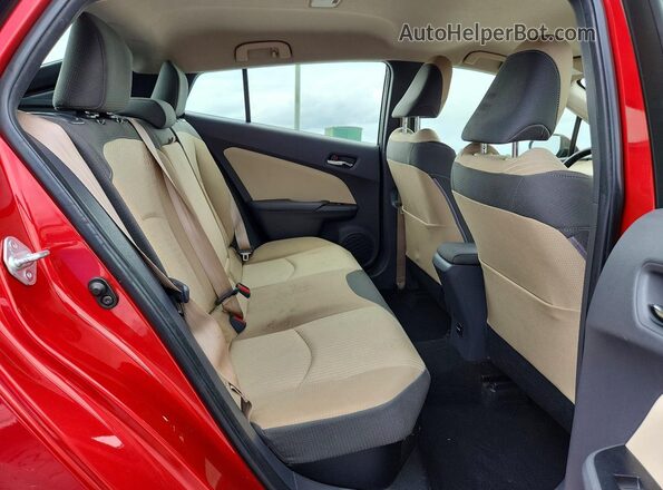JTDKARFU3H3529862 2017 TOYOTA PRIUS Red Հետևի նստատեղերի տեսք