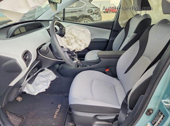 JTDKARFU3K3090220 2019 TOYOTA PRIUS Turquoise Widok wnętrza z przodu
