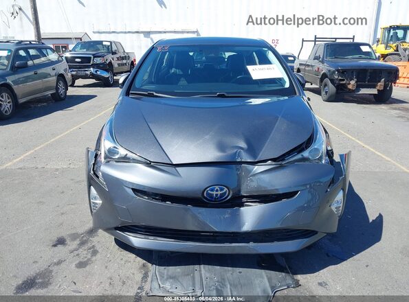 JTDKARFU4J3059475 2018 TOYOTA PRIUS Gray Vista del cuadro de instrumentos