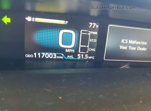 JTDKARFU4J3547647 2018 TOYOTA PRIUS Blue Instrument cluster view
