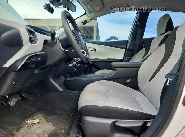 JTDKARFU4K3083325 2019 TOYOTA PRIUS White წინა სალონის ხედი