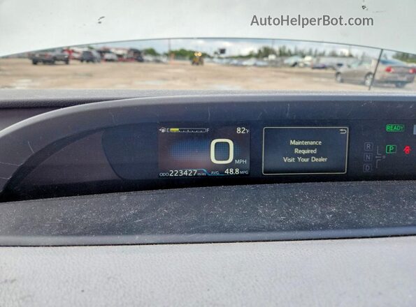 JTDKARFU4K3083325 2019 TOYOTA PRIUS White ხელსაწყოთა პანელის ხედი