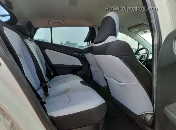 JTDKARFU4K3083325 2019 TOYOTA PRIUS White უკანა სავარძლების ხედი