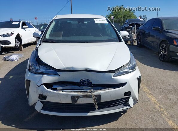 JTDKARFU5K3077940 2019 TOYOTA PRIUS White ხელსაწყოთა პანელის ხედი