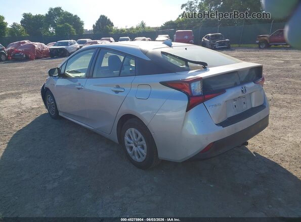 JTDKARFU5K3101086 2019 TOYOTA PRIUS Серебряный Задняя левая четверть