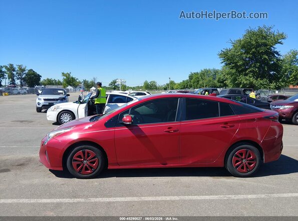 JTDKARFU6J3063785 2018 TOYOTA PRIUS Red 