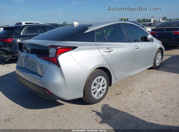 JTDKARFU6K3101534 2019 TOYOTA PRIUS Серебряный Задняя правая четверть