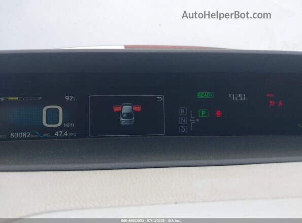 JTDKARFU7H3050831 2017 TOYOTA PRIUS Silver Rear seats view