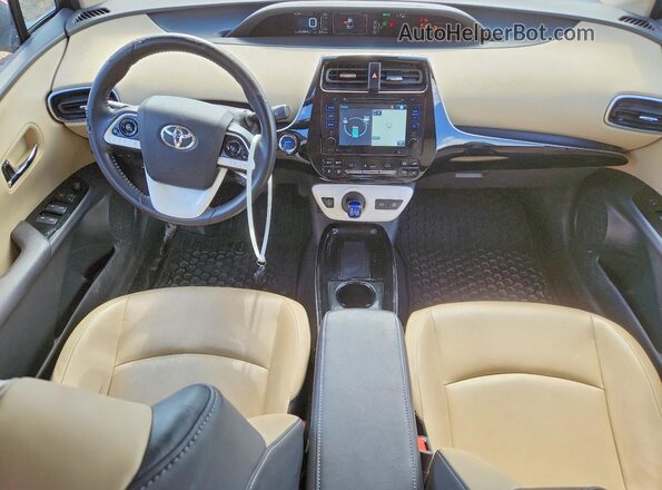 JTDKARFU7H3530951 2017 TOYOTA PRIUS Red Dashboard view