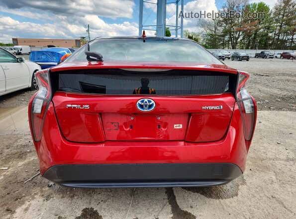 JTDKARFU8G3522727 2016 TOYOTA PRIUS Red Հետևի տեսք