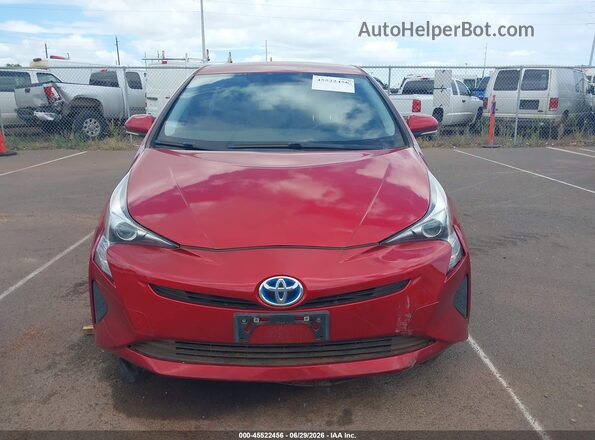 JTDKARFUXG3514032 2016 TOYOTA PRIUS Red Սալոնի հետևի տեսք