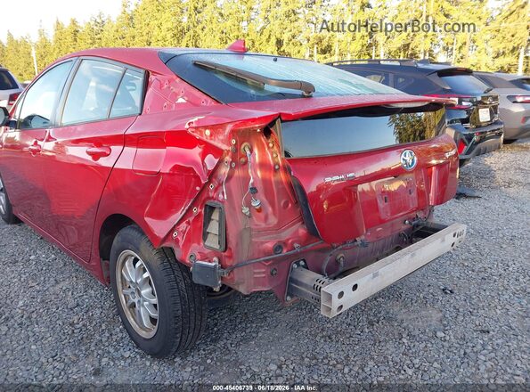 JTDKARFUXG3524625 2016 TOYOTA PRIUS Red წინა ხედი