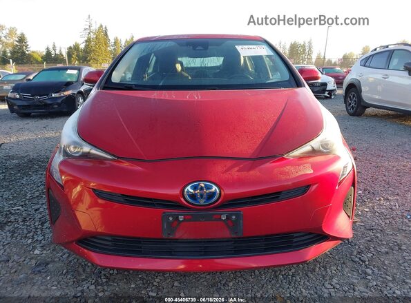 JTDKARFUXG3524625 2016 TOYOTA PRIUS Red ხელსაწყოთა პანელის ხედი