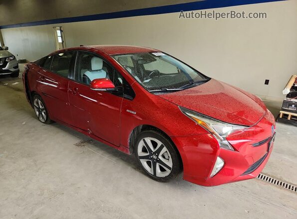 JTDKARFUXH3529874 2017 TOYOTA PRIUS Red წინა მარჯვენა