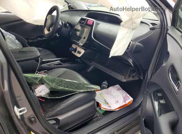 JTDKARFUXH3532791 2017 TOYOTA PRIUS Gray წინა პანელის ხედი