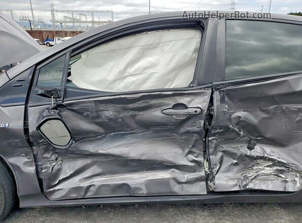 JTDKARFUXH3532791 2017 TOYOTA PRIUS Gray წინა სალონის ხედი
