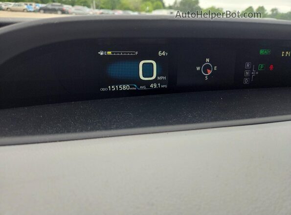 JTDKARFUXH3534718 2017 TOYOTA PRIUS White Instrument cluster view