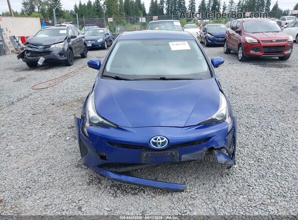 JTDKBRFU6G3520634 2016 TOYOTA PRIUS Blue Vista del cuadro de instrumentos