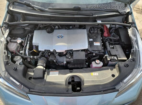 JTDL9MFU0M3026221 2021 TOYOTA PRIUS Бирюзовый Вид задней части салона
