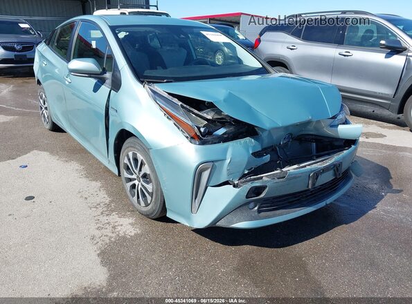 JTDL9MFU2M3024308 2021 TOYOTA PRIUS Teal Vista frontal