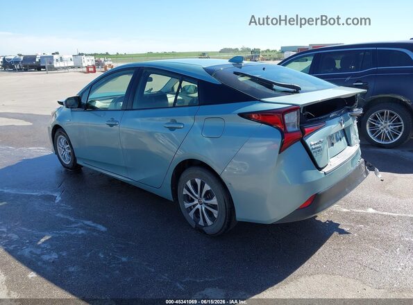 JTDL9MFU2M3024308 2021 TOYOTA PRIUS Teal Trasero izquierdo