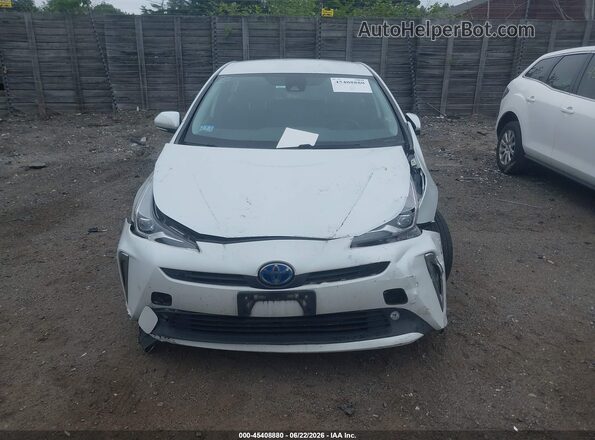 JTDL9MFU7M3025714 2021 TOYOTA PRIUS White Vista del cuadro de instrumentos