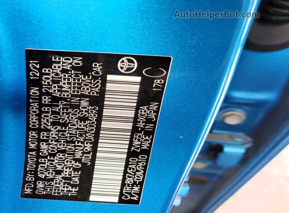 JTDL9MFUXN3034893 2022 TOYOTA PRIUS Blue Widok komory silnika