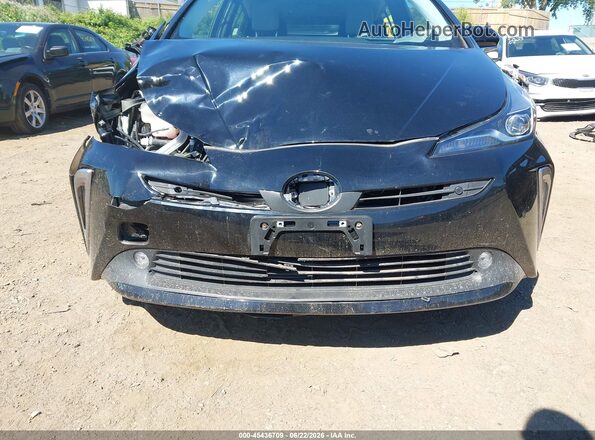 JTDL9RFU1K3012130 2019 TOYOTA PRIUS Black Widok zestawu wskaźników