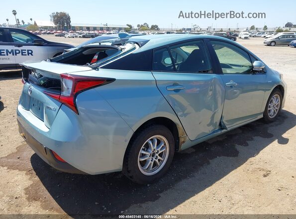 JTDL9RFU2L3019248 2020 TOYOTA PRIUS Бирюзовый Задняя правая четверть
