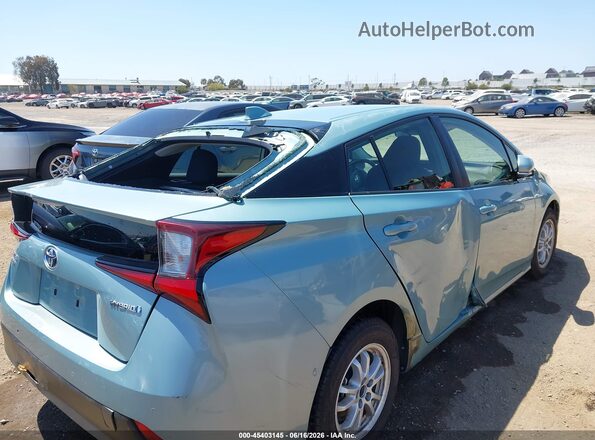 JTDL9RFU2L3019248 2020 TOYOTA PRIUS Бирюзовый Вид спереди
