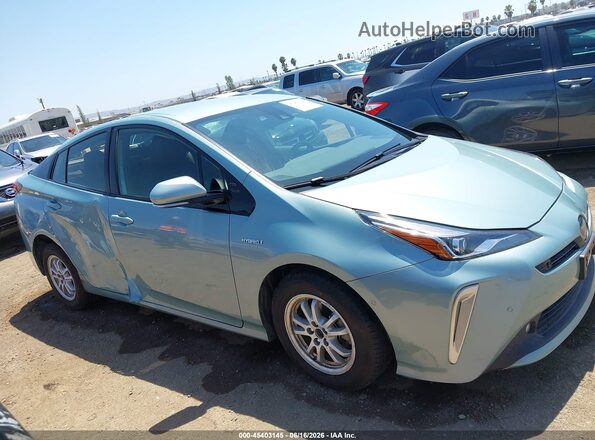 JTDL9RFU2L3019248 2020 TOYOTA PRIUS Бирюзовый Вид задней части салона