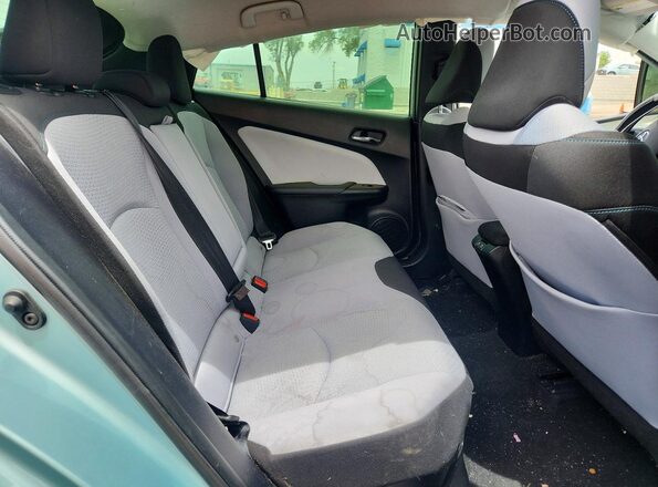 JTDL9RFU3L3018013 2020 TOYOTA PRIUS Green Rear seats view