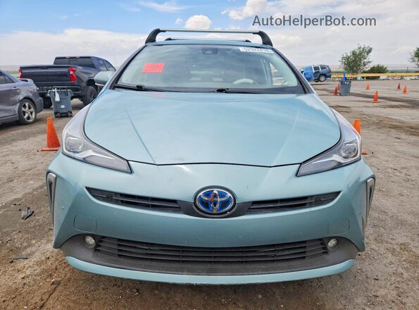 JTDL9RFU3L3018013 2020 TOYOTA PRIUS Green Front view