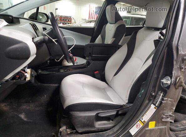 JTDL9RFU4L3013466 2020 TOYOTA PRIUS Gray Widok wnętrza z przodu